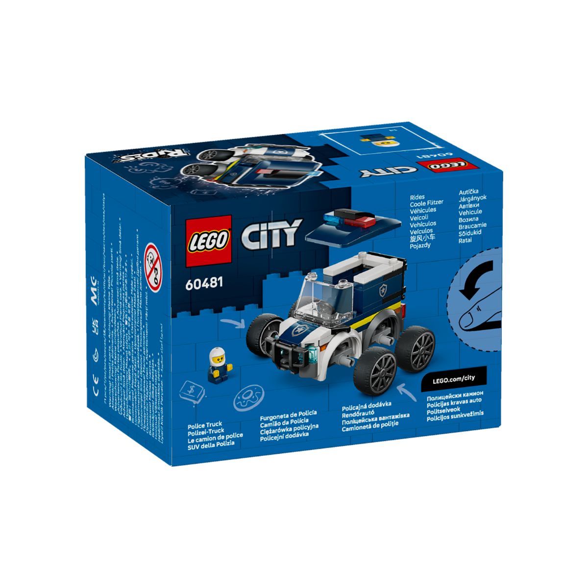 Đồ Chơi Lắp Ráp Rides - Xe Tải Cảnh Sát LEGO CITY 60481 (71 Chi Tiết)