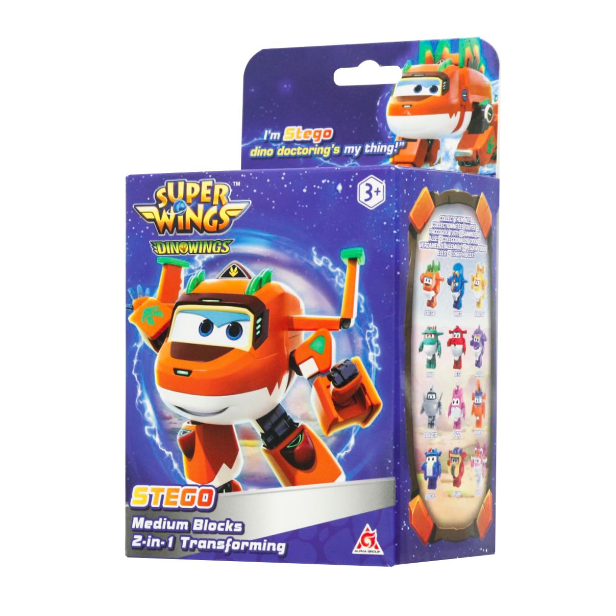 Đồ Chơi Lắp Ráp Robot Biến Hình Khủng Long Stego Bác Sĩ SUPERWINGS EU380520-2