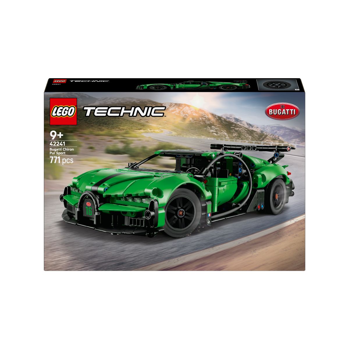 Đồ Chơi Lắp Ráp Siêu Xe Bugatti Chiron Pur Sport Xanh Lá LEGO TECHNIC 42241 (771 chi tiết)