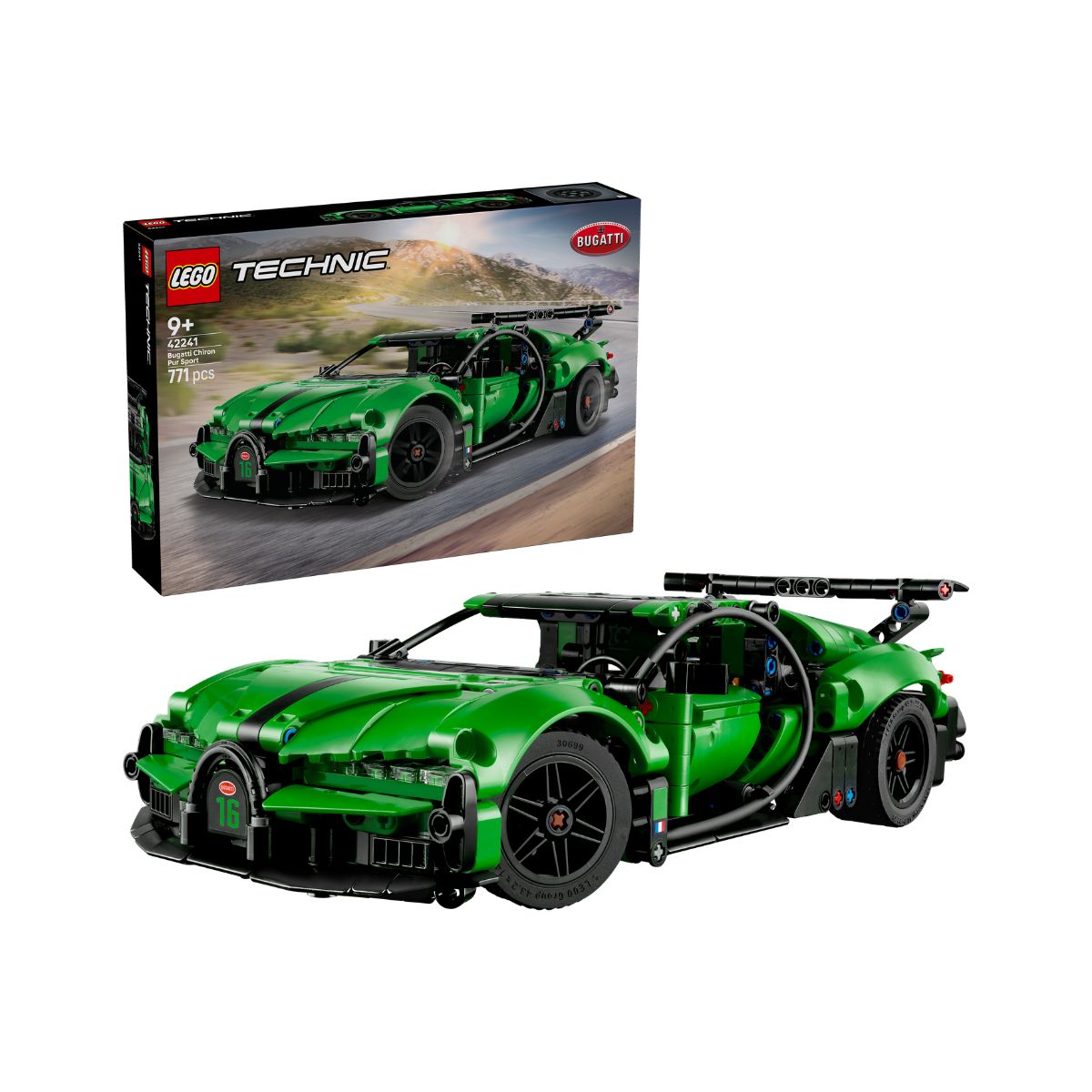 Đồ Chơi Lắp Ráp Siêu Xe Bugatti Chiron Pur Sport Xanh Lá LEGO TECHNIC 42241 (771 chi tiết)