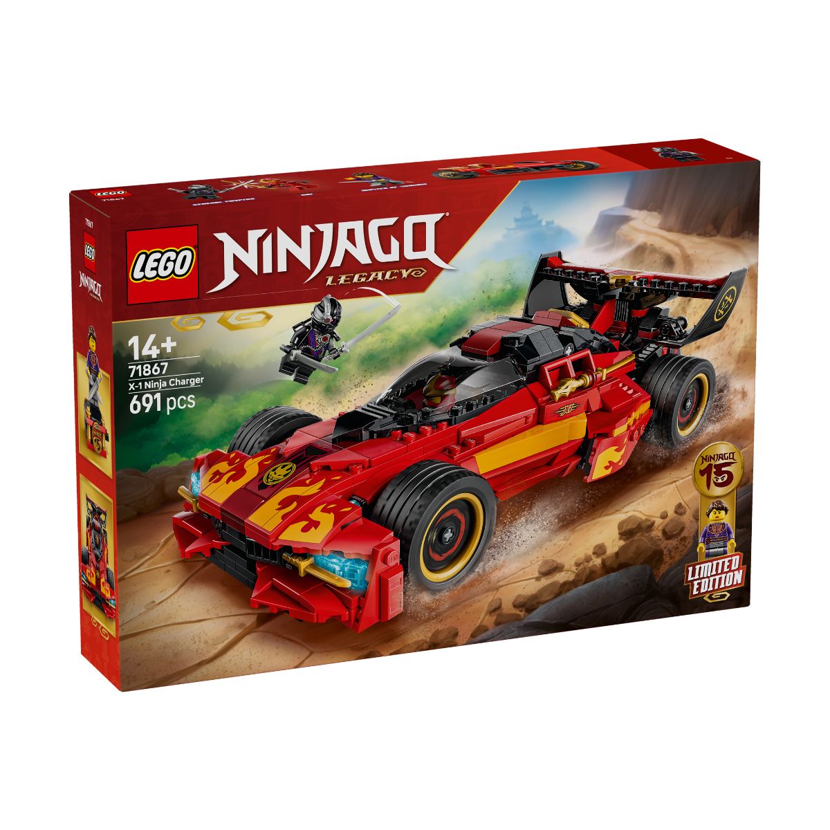 Đồ Chơi Lắp Ráp Siêu Xe X-1 Ninja Charger - Kỷ Niệm 15 Năm LEGO NINJAGO 71867 (691 chi tiết)