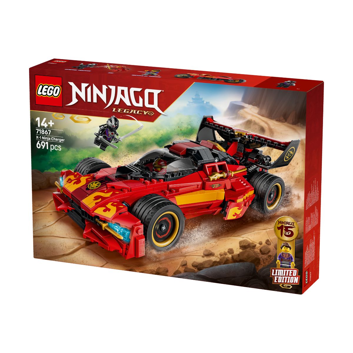 Đồ Chơi Lắp Ráp Siêu Xe X-1 Ninja Charger - Kỷ Niệm 15 Năm LEGO NINJAGO 71867 (691 chi tiết)
