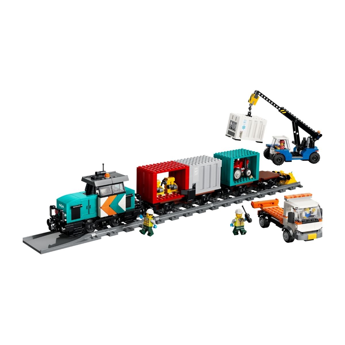 Đồ Chơi Lắp Ráp Tàu Hàng Cảng Biển Kèm Cần Cẩu & Xe Tải LEGO CITY 60509 (803 chi tiết)