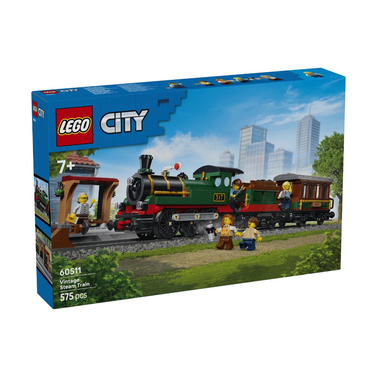 Đồ Chơi Lắp Ráp Tàu Hỏa Hơi Nước Cổ Điển LEGO CITY 60511 (575 chi tiết)
