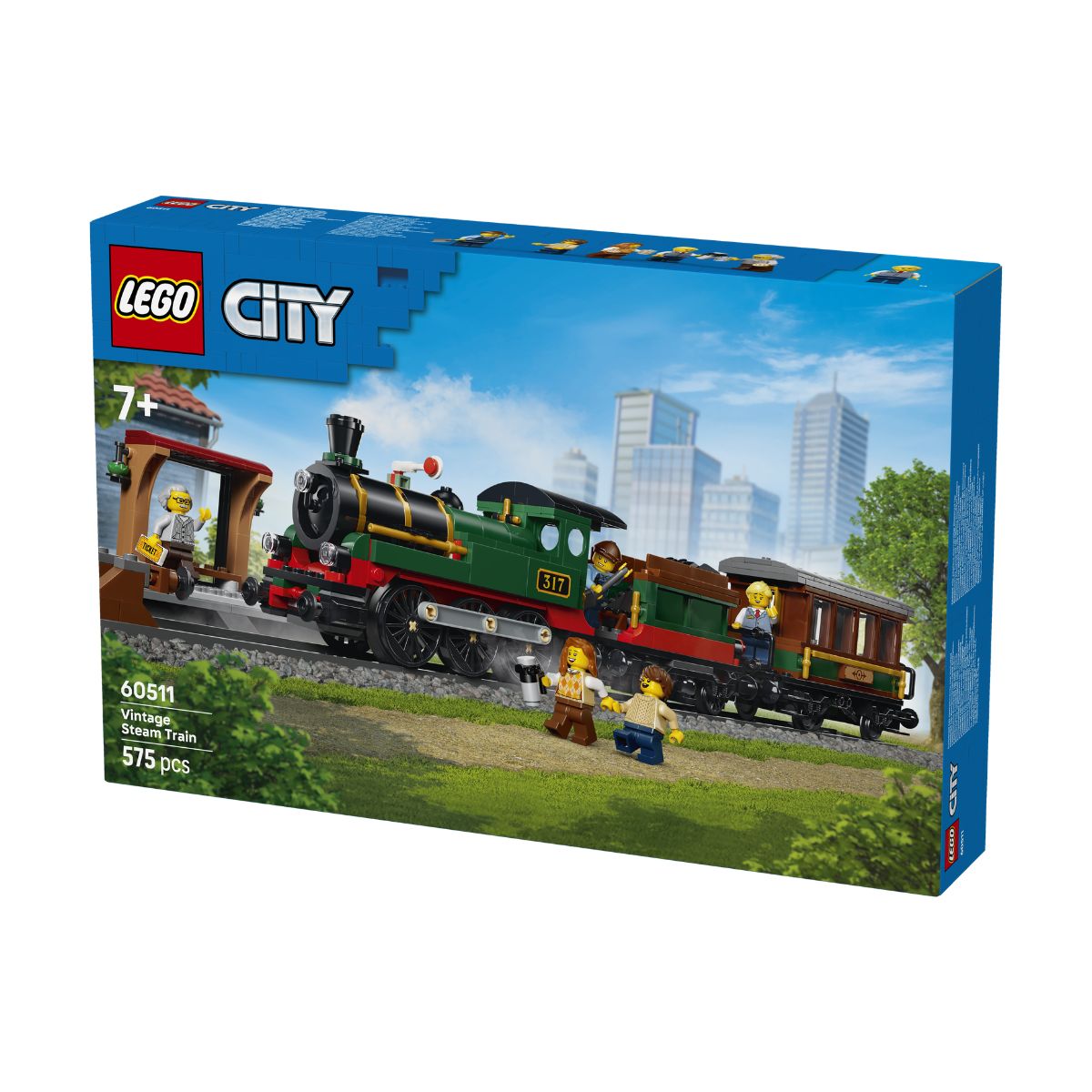 Đồ Chơi Lắp Ráp Tàu Hỏa Hơi Nước Cổ Điển LEGO CITY 60511 (575 chi tiết)