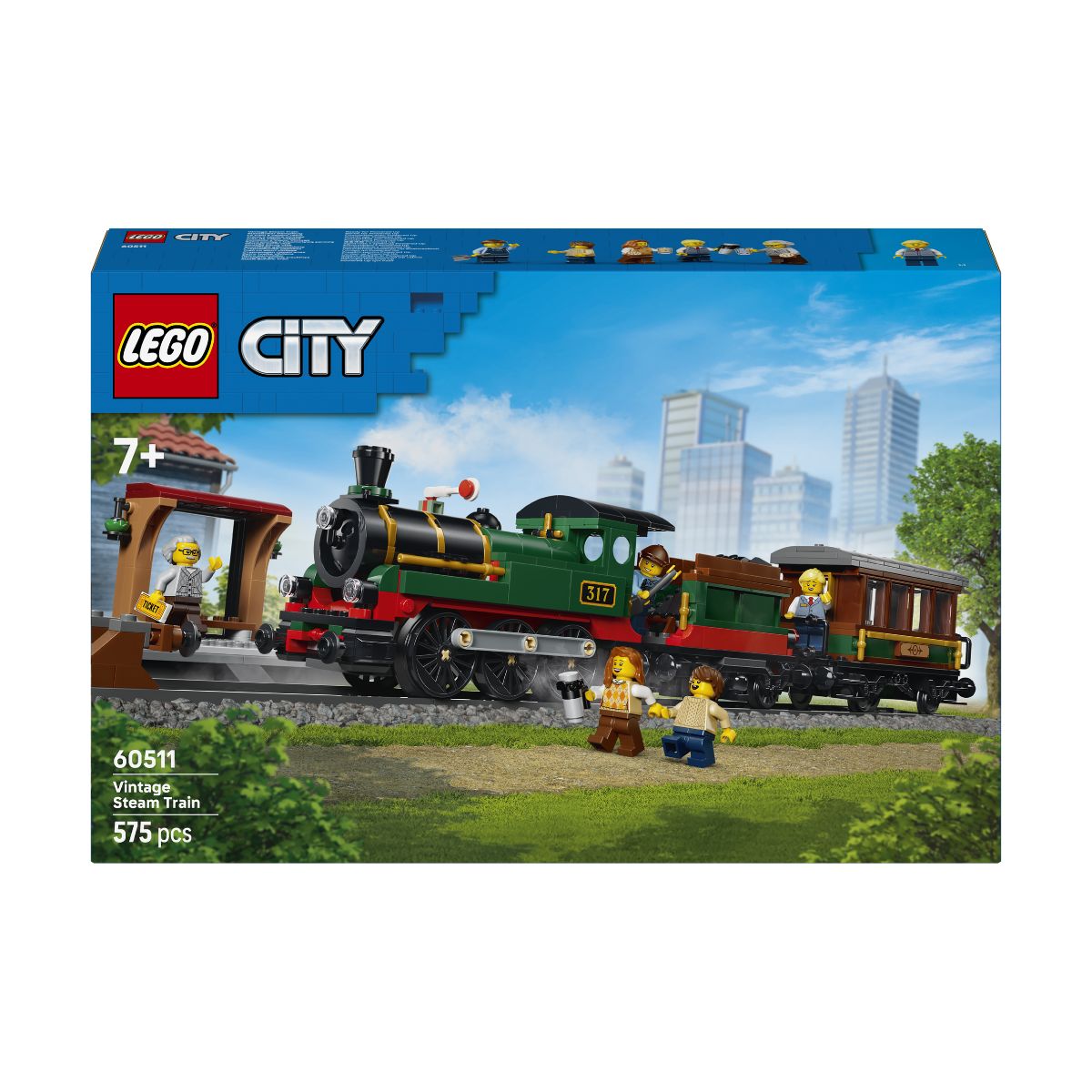 Đồ Chơi Lắp Ráp Tàu Hỏa Hơi Nước Cổ Điển LEGO CITY 60511 (575 chi tiết)