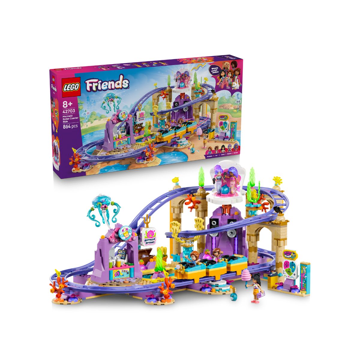 Đồ Chơi Lắp Ráp Tàu Lượn Nàng Tiên Cá LEGO FRIENDS 42703 (864 chi tiết)