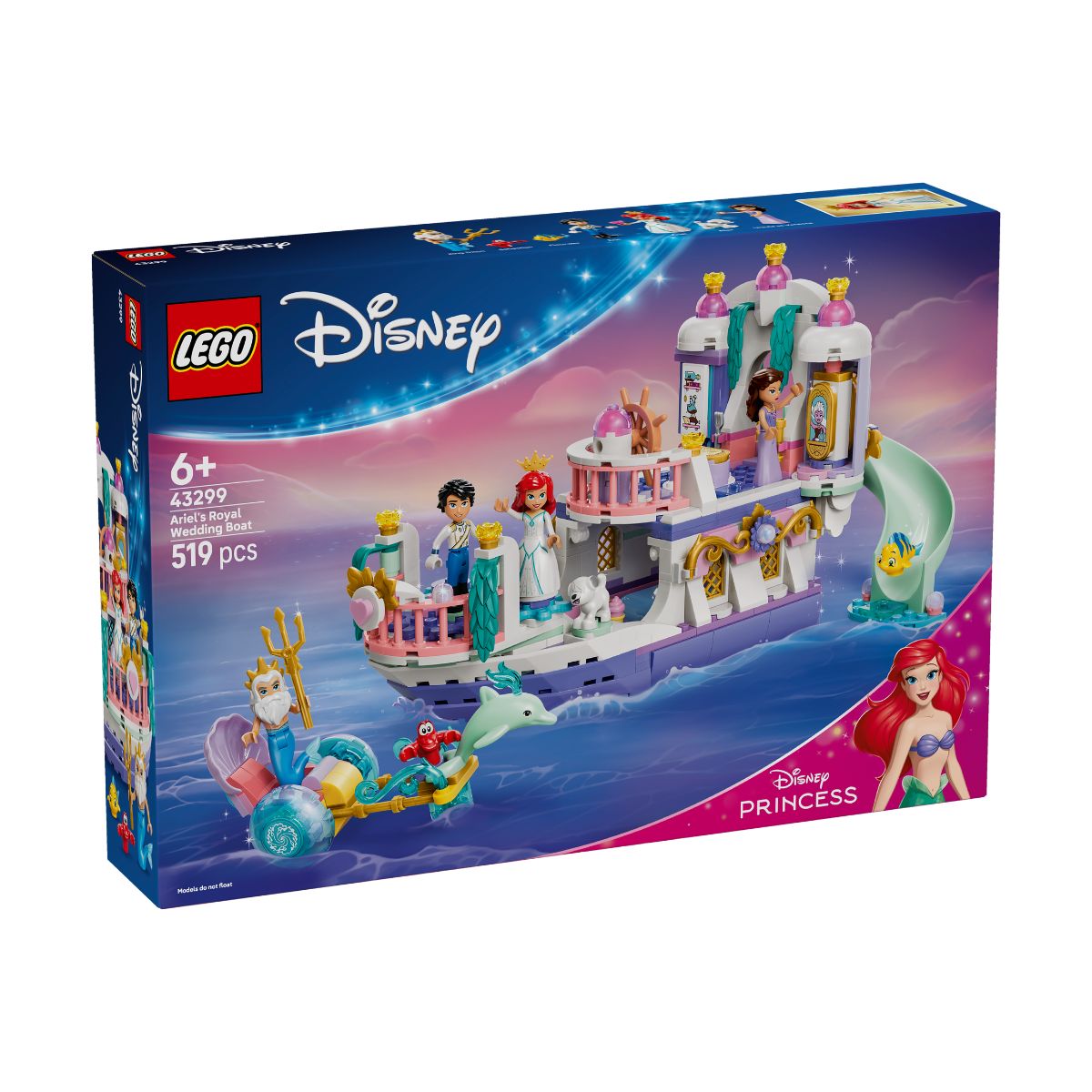 Đồ Chơi Lắp Ráp Thuyền Đám Cưới Hoàng Gia Của Ariel LEGO DISNEY PRINCESS 43299 (519 chi tiết)