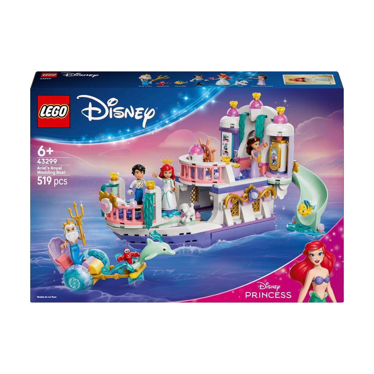 Đồ Chơi Lắp Ráp Thuyền Đám Cưới Hoàng Gia Của Ariel LEGO DISNEY PRINCESS 43299 (519 chi tiết)