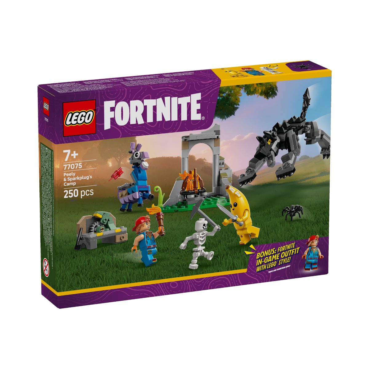 Đồ Chơi Lắp Ráp Trại Phiêu Lưu Của Peely Và Sparkplug LEGO FORTNITE 77075 (250 chi tiết)