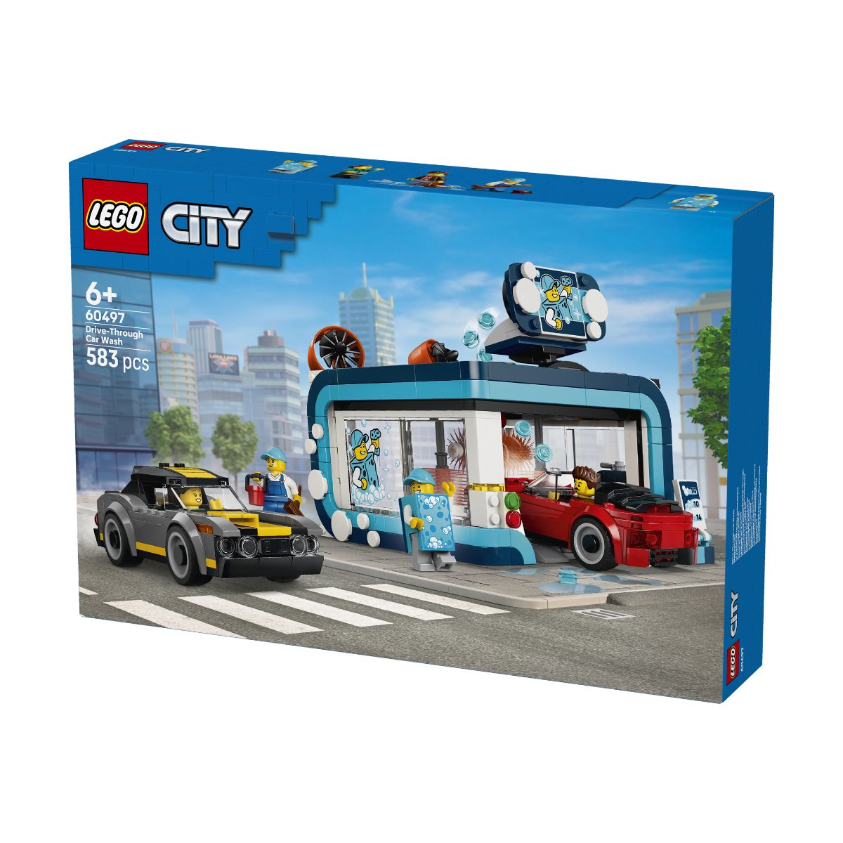 Đồ Chơi Lắp Ráp Trạm Rửa Xe Tự Động LEGO CITY 60497 (583 chi tiết)