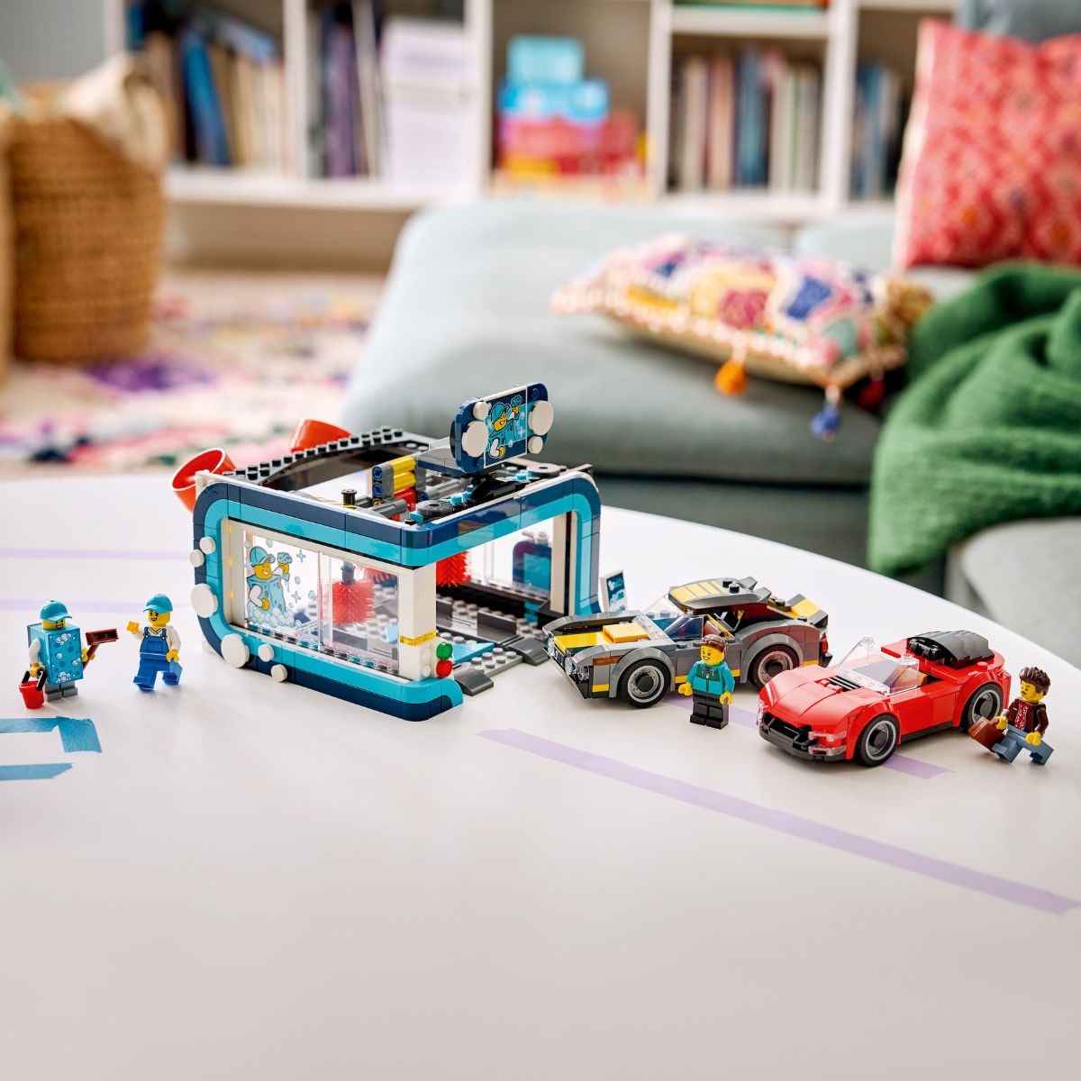 Đồ Chơi Lắp Ráp Trạm Rửa Xe Tự Động LEGO CITY 60497 (583 chi tiết)