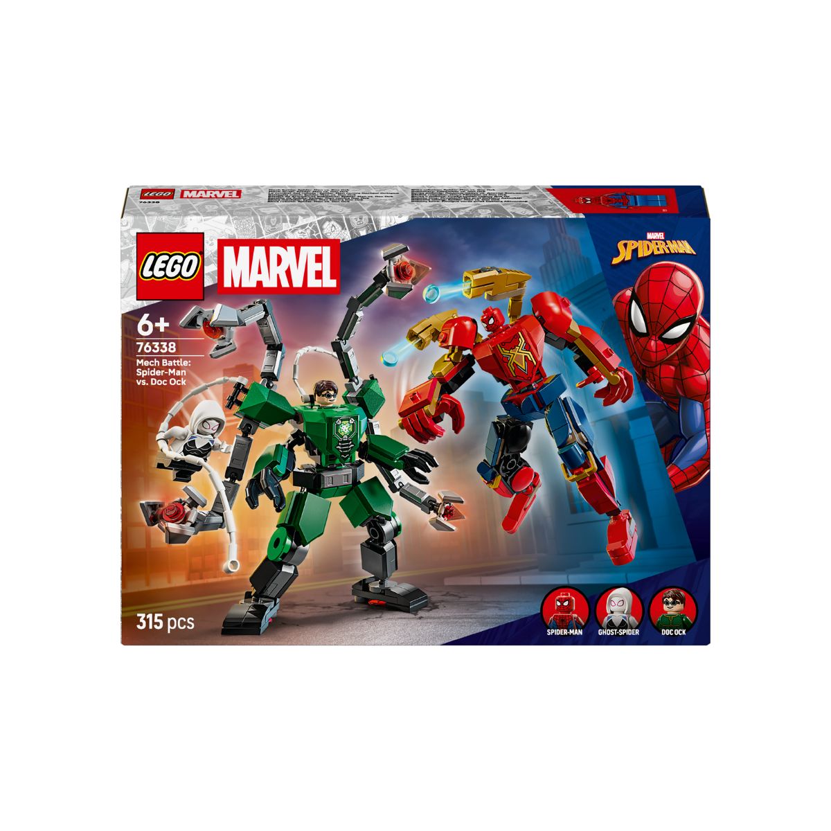 Đồ Chơi Lắp Ráp Trận Chiến Mech: Spider-Man Và Doc Ock LEGO SUPERHEROES 76338