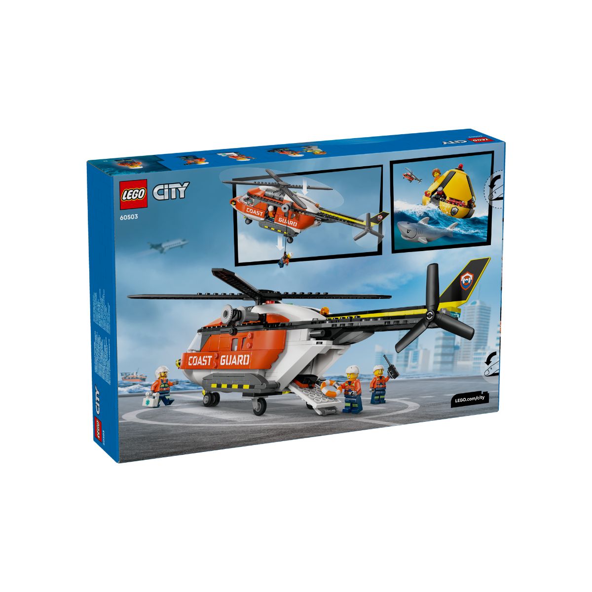 Đồ Chơi Lắp Ráp Trực Thăng Bảo Vệ Bờ Biển LEGO CITY 60503 (551 chi tiết)