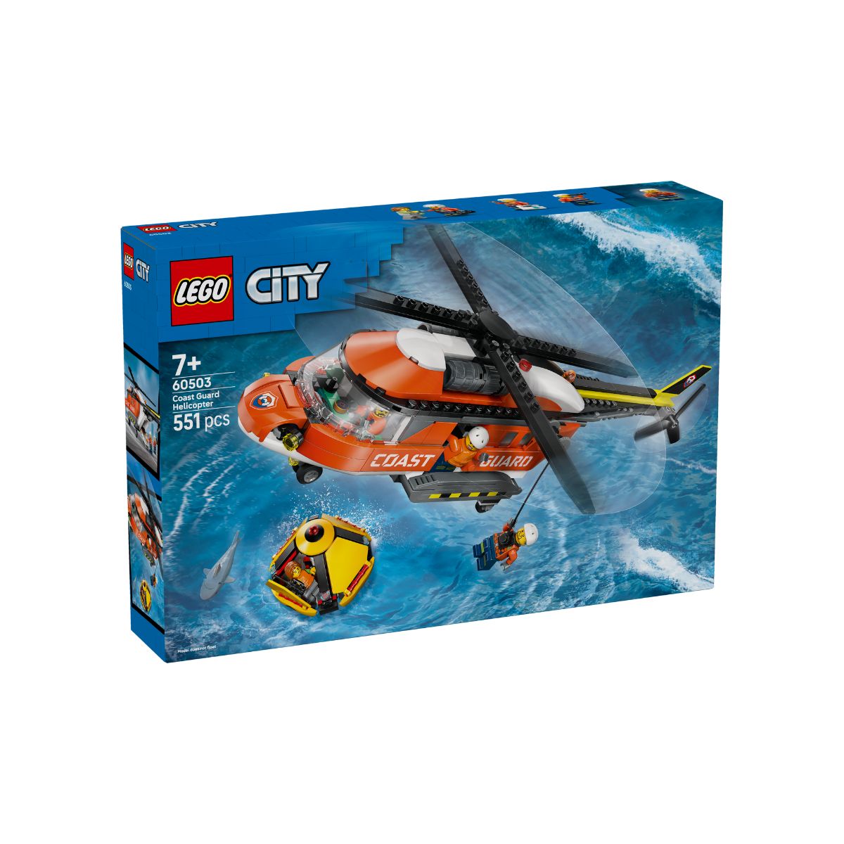 Đồ Chơi Lắp Ráp Trực Thăng Bảo Vệ Bờ Biển LEGO CITY 60503 (551 chi tiết)