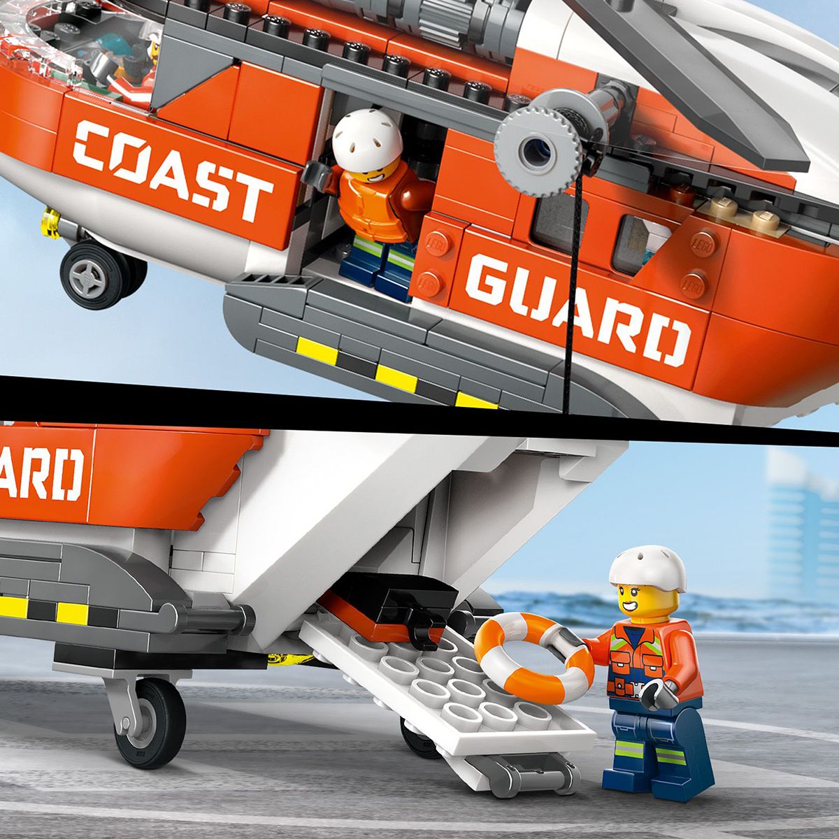 Đồ Chơi Lắp Ráp Trực Thăng Bảo Vệ Bờ Biển LEGO CITY 60503 (551 chi tiết)