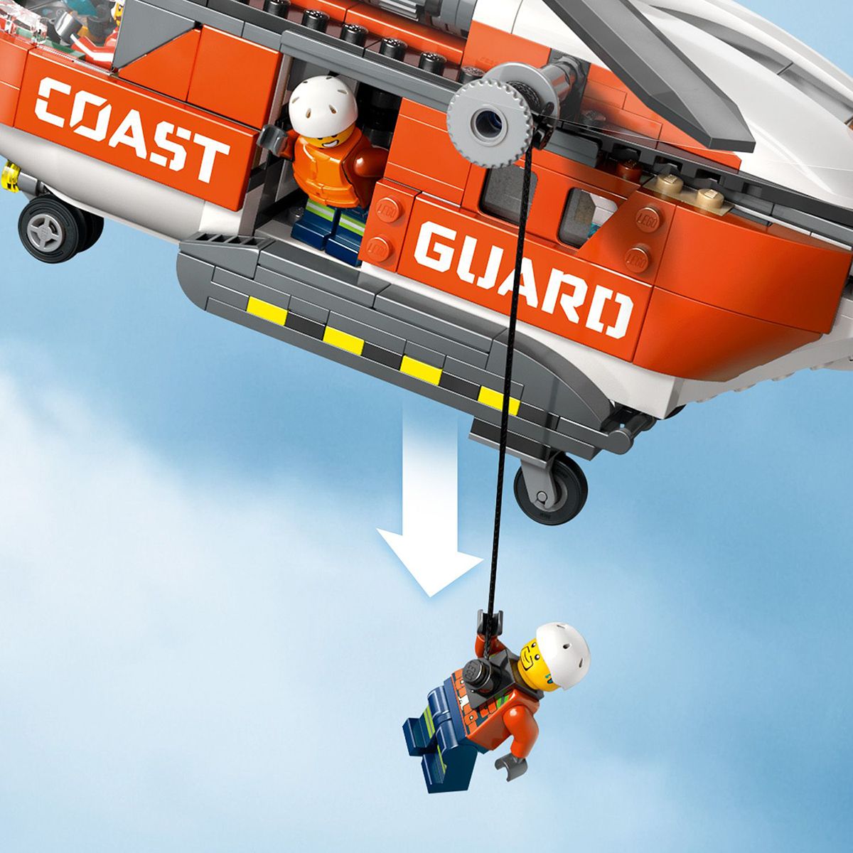 Đồ Chơi Lắp Ráp Trực Thăng Bảo Vệ Bờ Biển LEGO CITY 60503 (551 chi tiết)