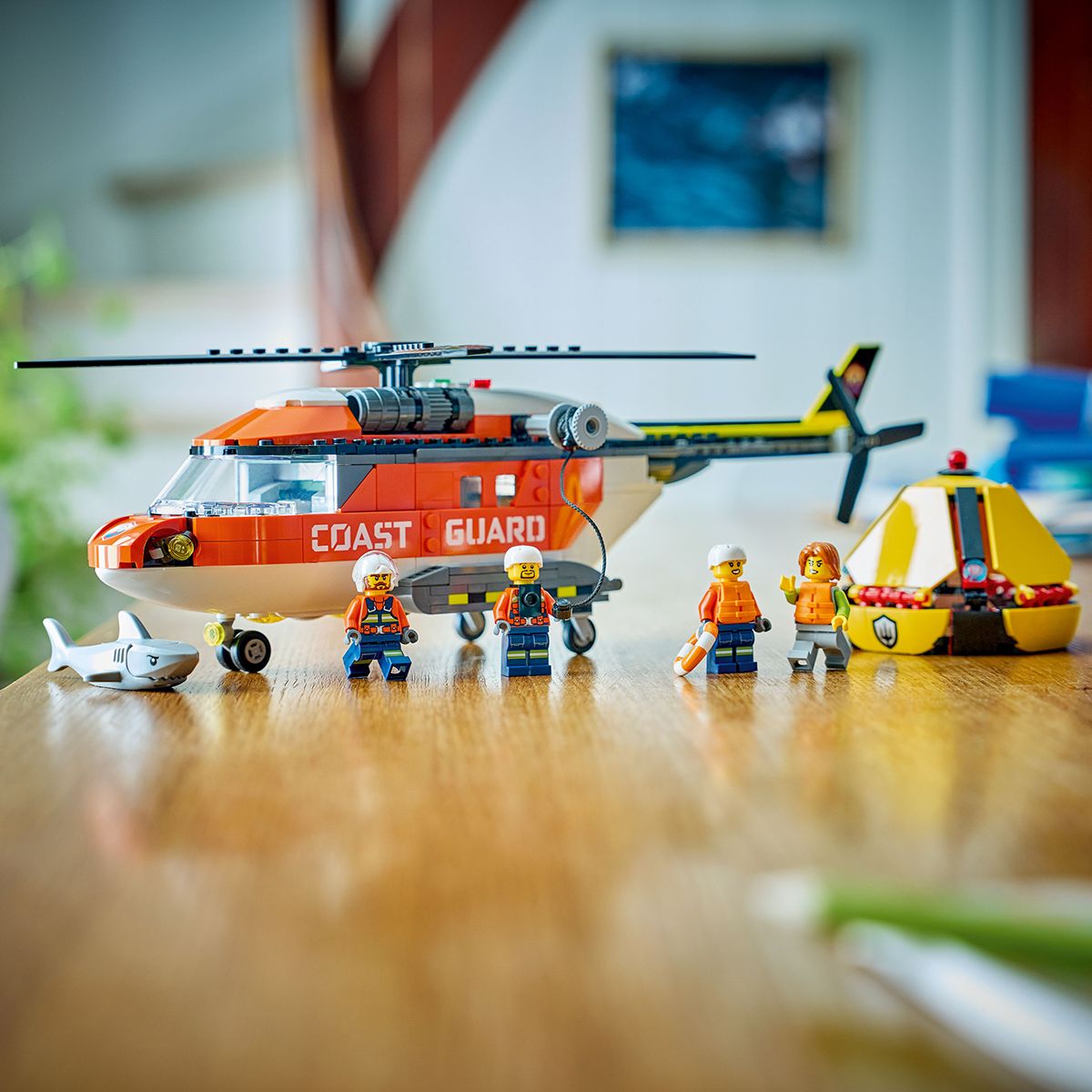 Đồ Chơi Lắp Ráp Trực Thăng Bảo Vệ Bờ Biển LEGO CITY 60503 (551 chi tiết)