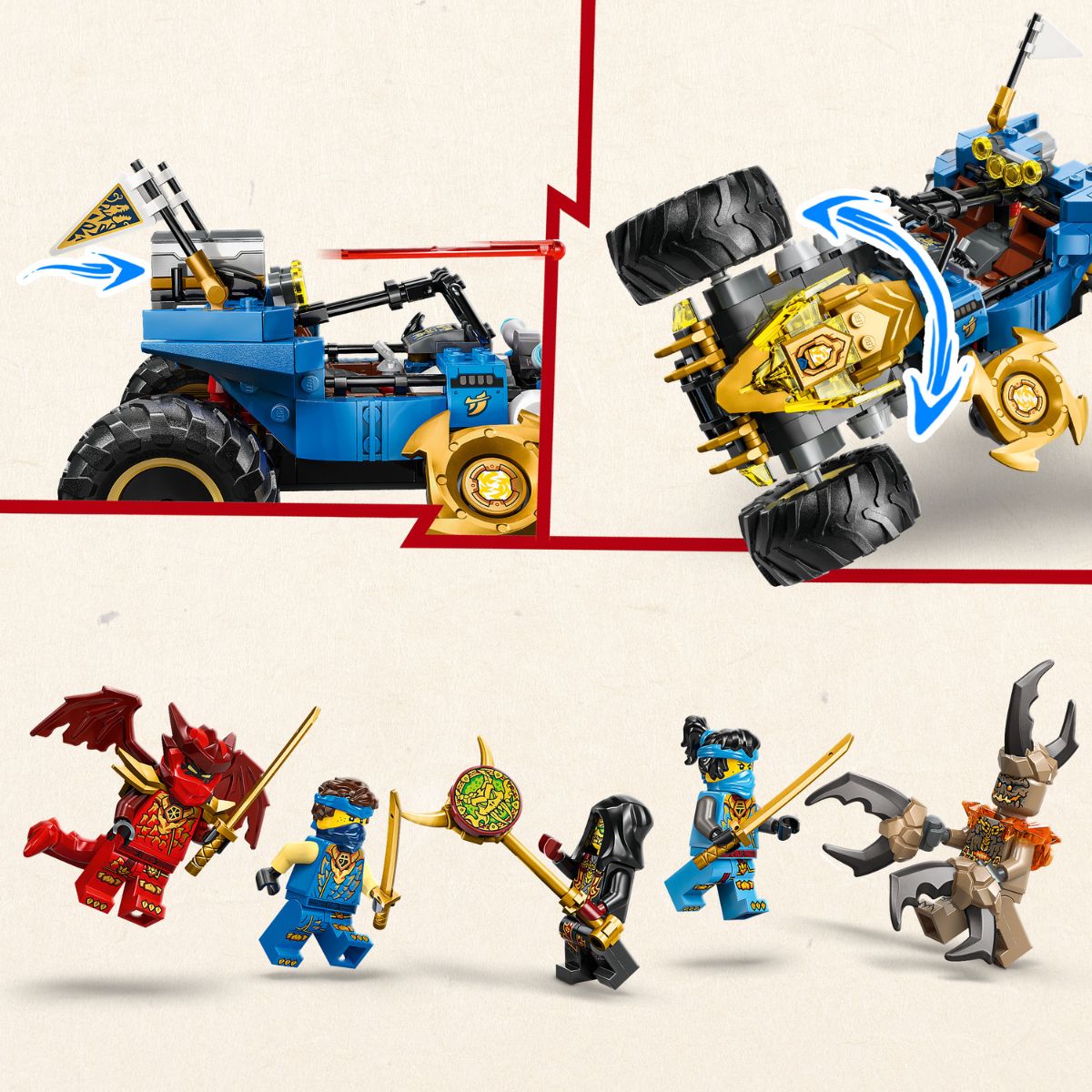 Đồ Chơi Lắp Ráp Xe Biến Hình Của Jay LEGO NINJAGO 71856