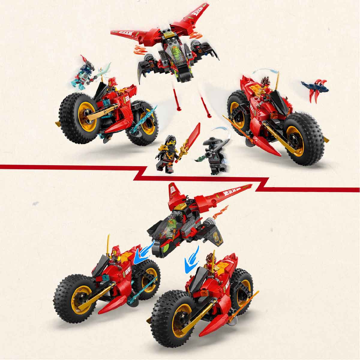 Đồ Chơi Lắp Ráp Xe Chiến Đấu Ninja Siêu Tốc LEGO NINJAGO 71844 (561 chi tiết)