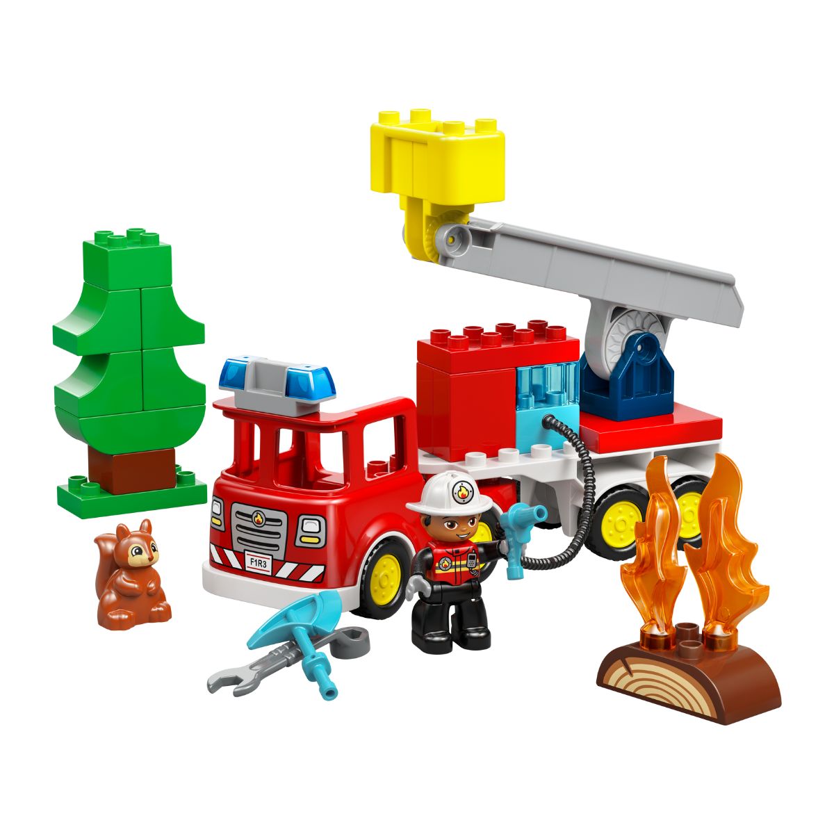 Đồ Chơi Lắp Ráp Xe Cứu Hỏa Kèm Vòi Phun Nước Và Lính Cứu Hỏa LEGO DUPLO 10473 (28 chi tiết)
