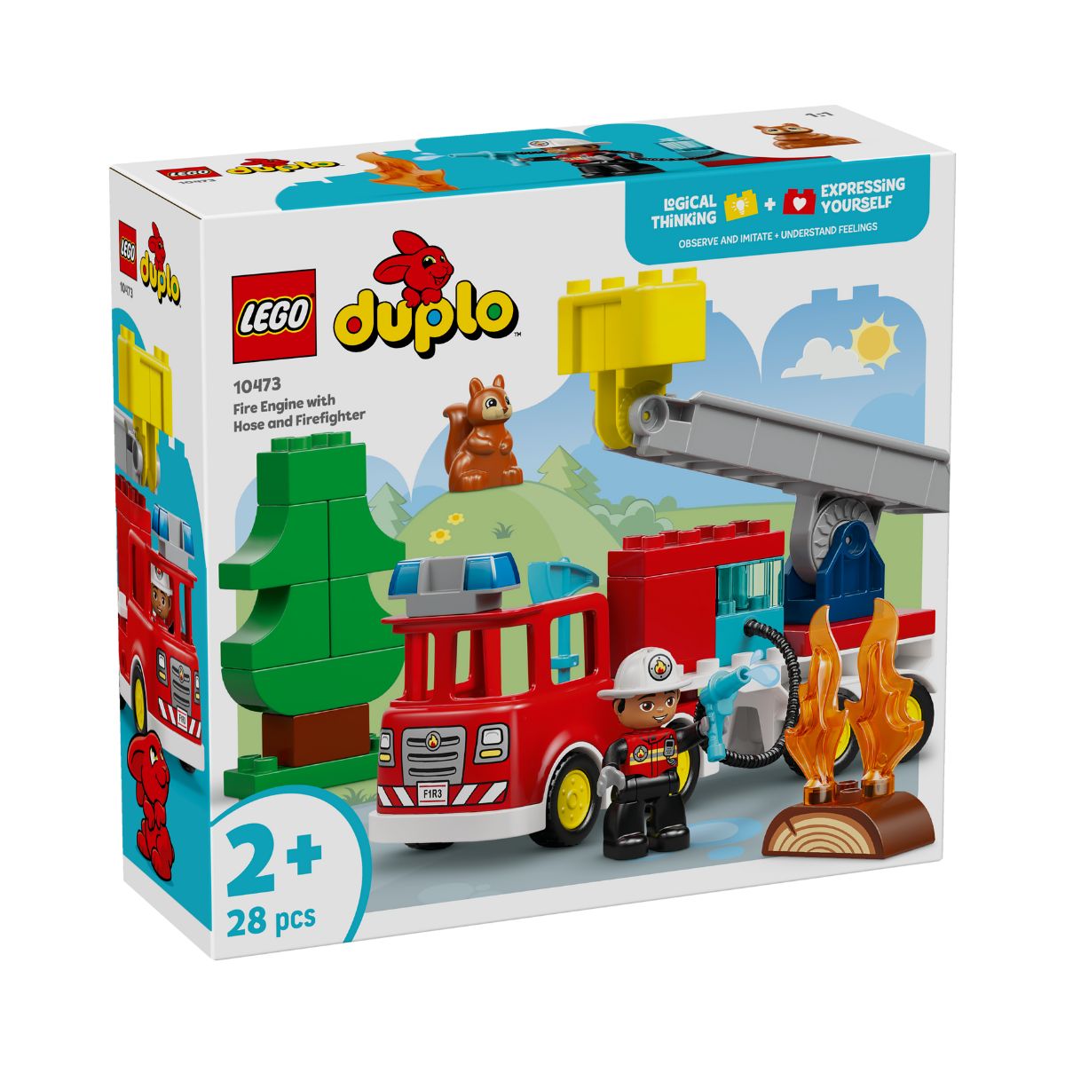 Đồ Chơi Lắp Ráp Xe Cứu Hỏa Kèm Vòi Phun Nước Và Lính Cứu Hỏa LEGO DUPLO 10473 (28 chi tiết)