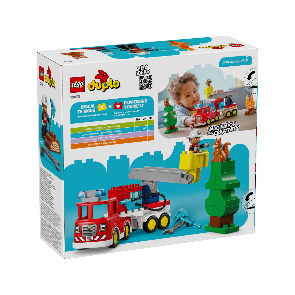 Đồ Chơi Lắp Ráp Xe Cứu Hỏa Kèm Vòi Phun Nước Và Lính Cứu Hỏa LEGO DUPLO 10473 (28 chi tiết)