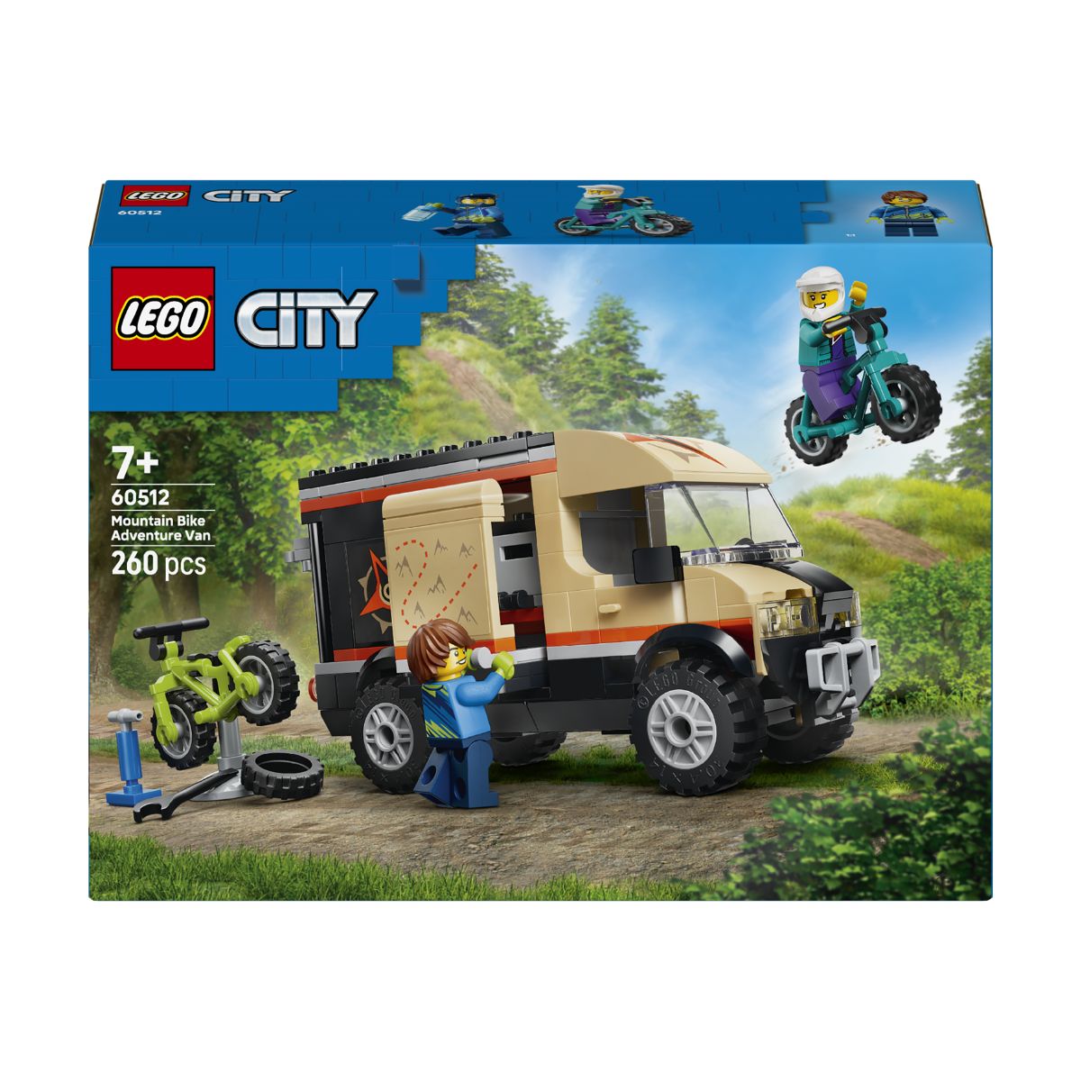 Đồ Chơi Lắp Ráp Xe Dã Ngoại Chở Xe Đạp Địa Hình LEGO CITY 60512 (260 chi tiết)