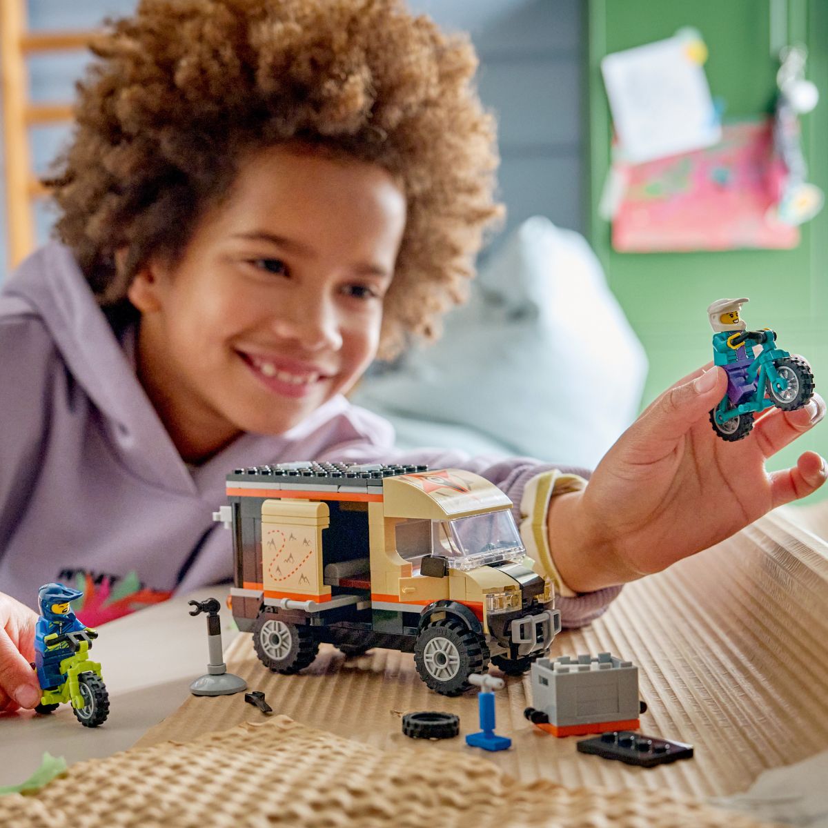 Đồ Chơi Lắp Ráp Xe Dã Ngoại Chở Xe Đạp Địa Hình LEGO CITY 60512 (260 chi tiết)