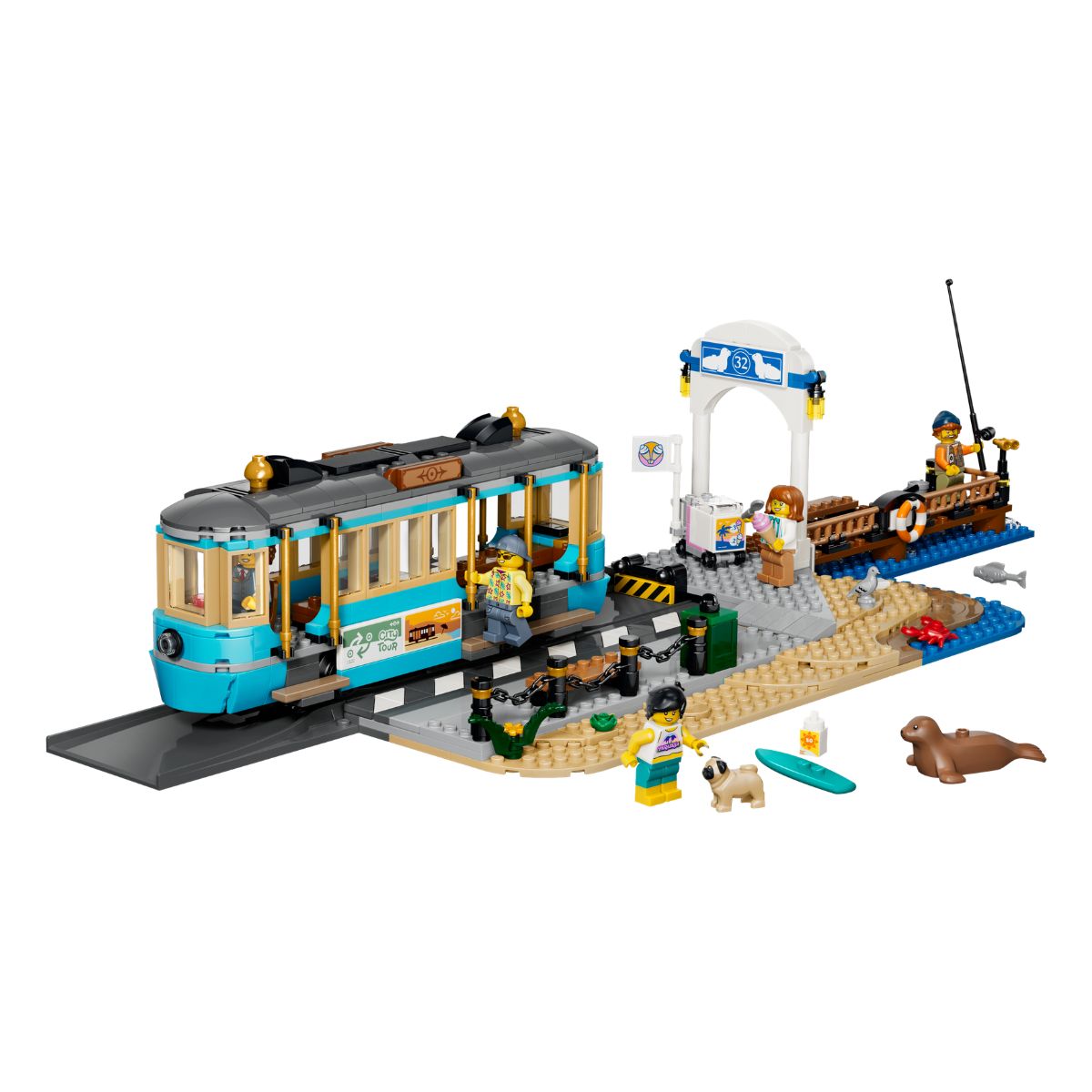 Đồ Chơi Lắp Ráp Xe Điện Ven Biển Cổ Điển LEGO CITY 60506 (693 chi tiết)