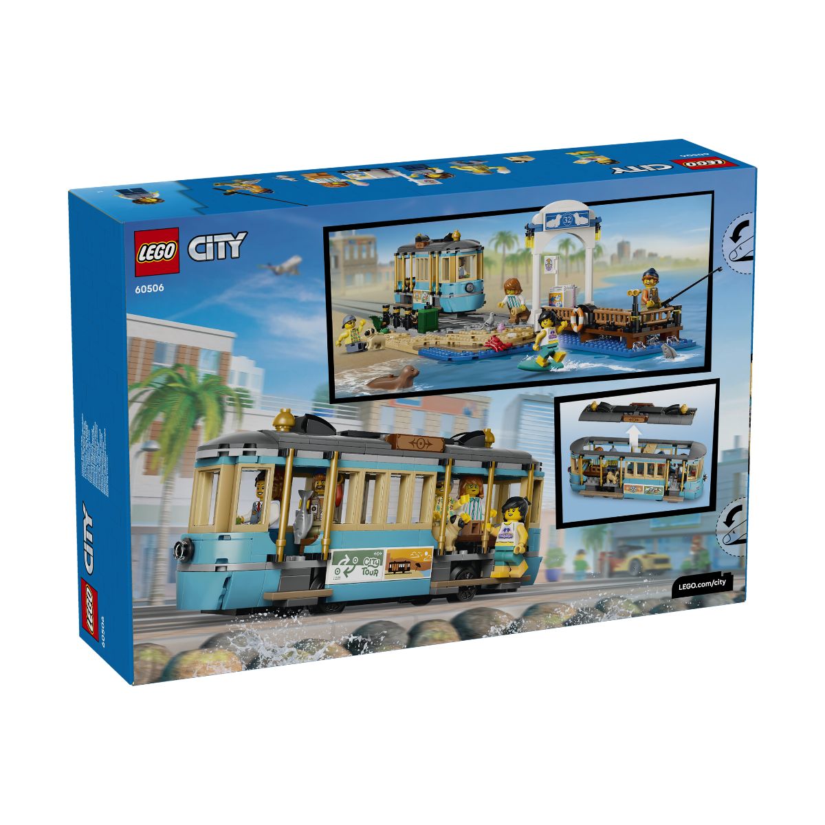 Đồ Chơi Lắp Ráp Xe Điện Ven Biển Cổ Điển LEGO CITY 60506 (693 chi tiết)