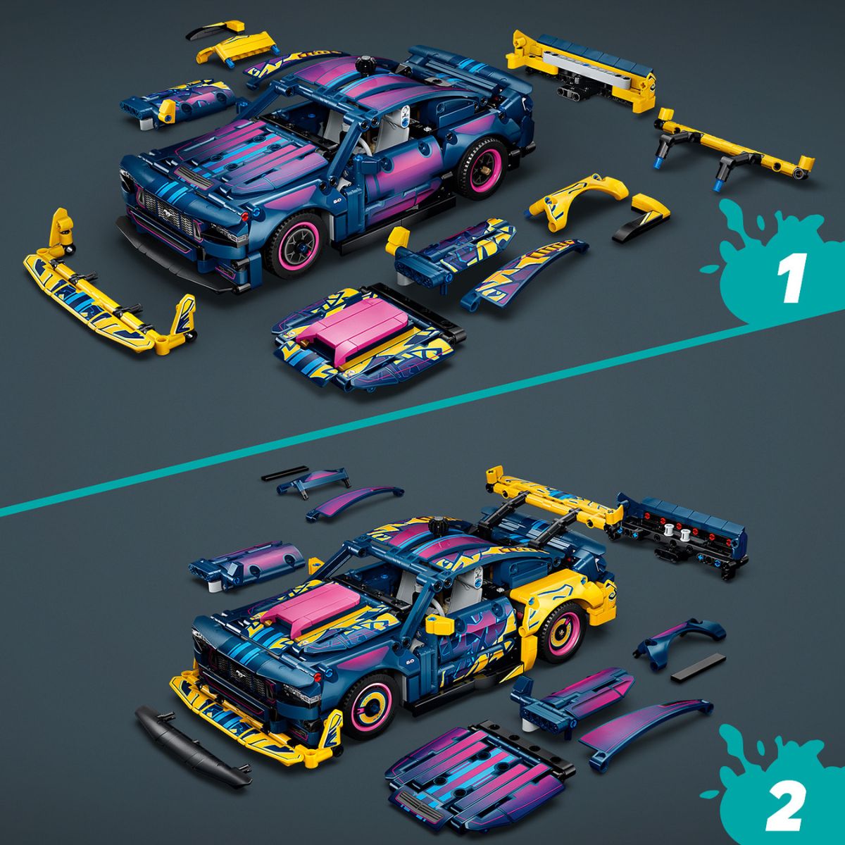 Đồ Chơi Lắp Ráp Xe Ford Mustang GT Với Gara Cá Nhân Hóa LEGO TECHNIC 42236 (973 Chi Tiết)