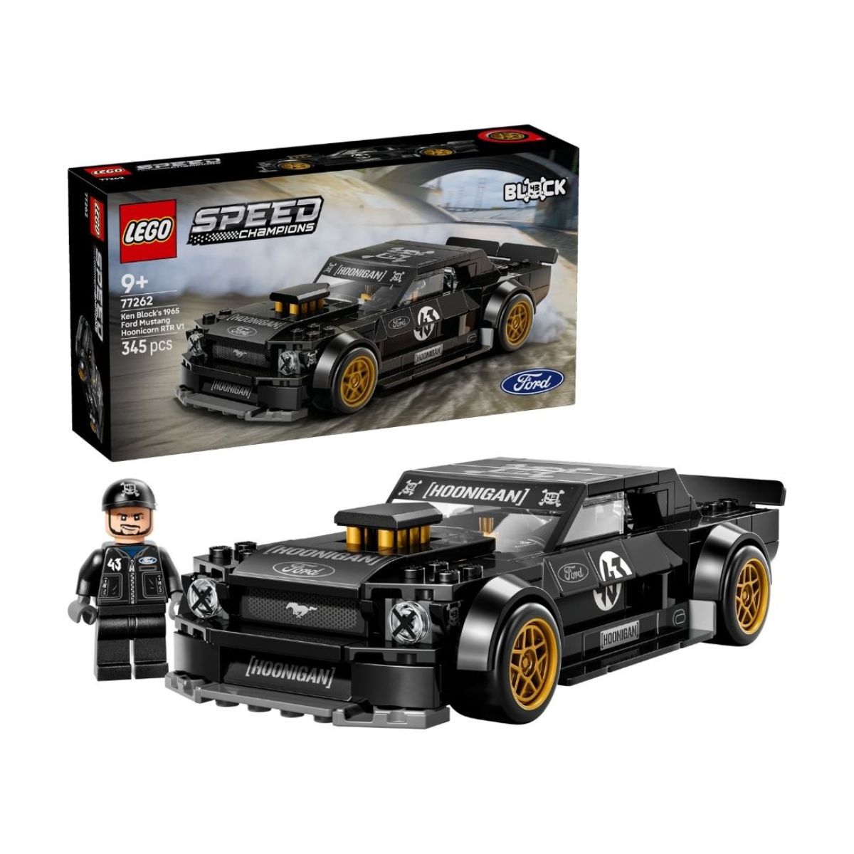 Đồ Chơi Lắp Ráp Xe Ford Mustang Hoonicorn V 1965 Ken Block LEGO SPEED CHAMPIONS 77262 (345 chi tiết)