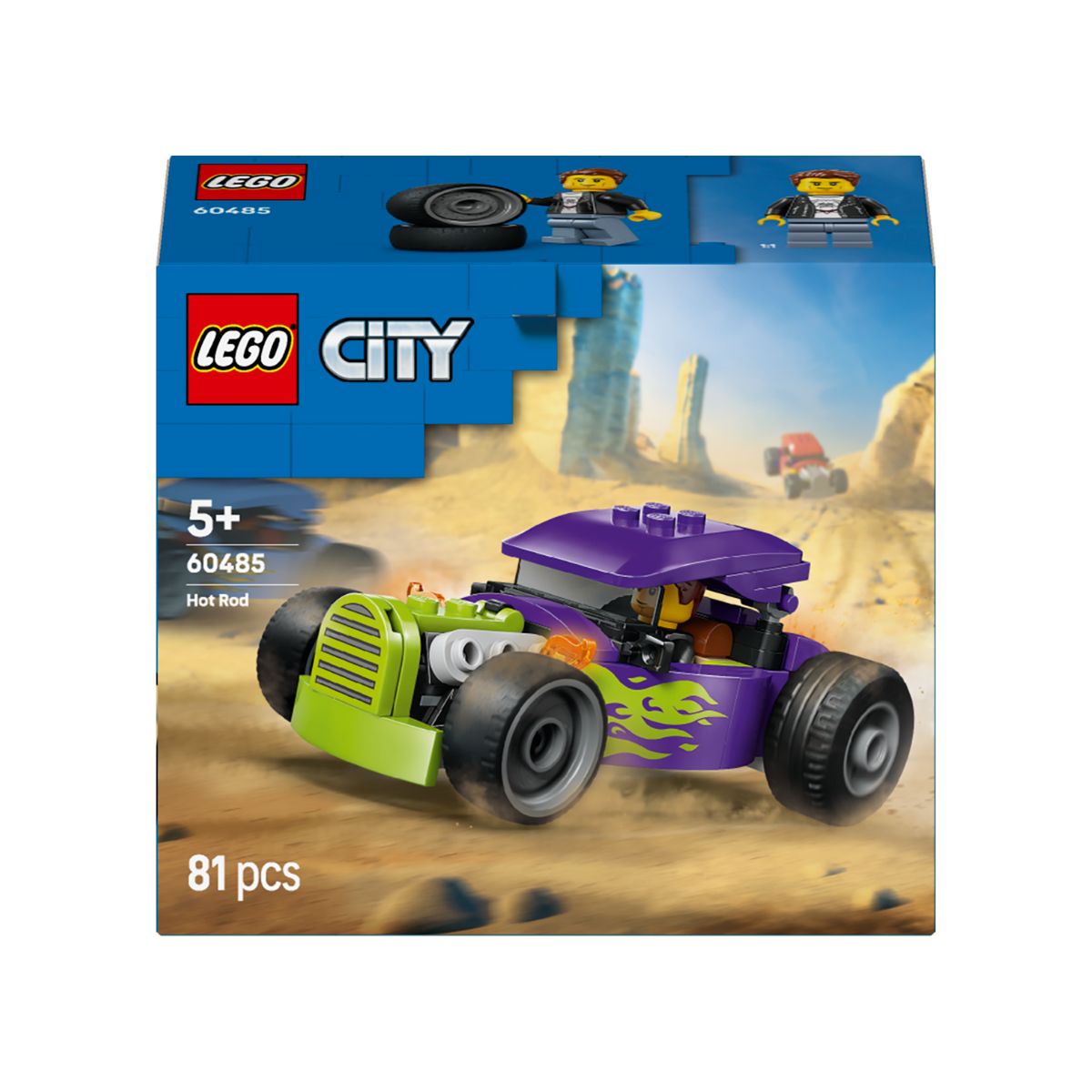 Đồ Chơi Lắp Ráp Xe Hot Rod Phong Cách LEGO CITY 60485 (81 chi tiết)