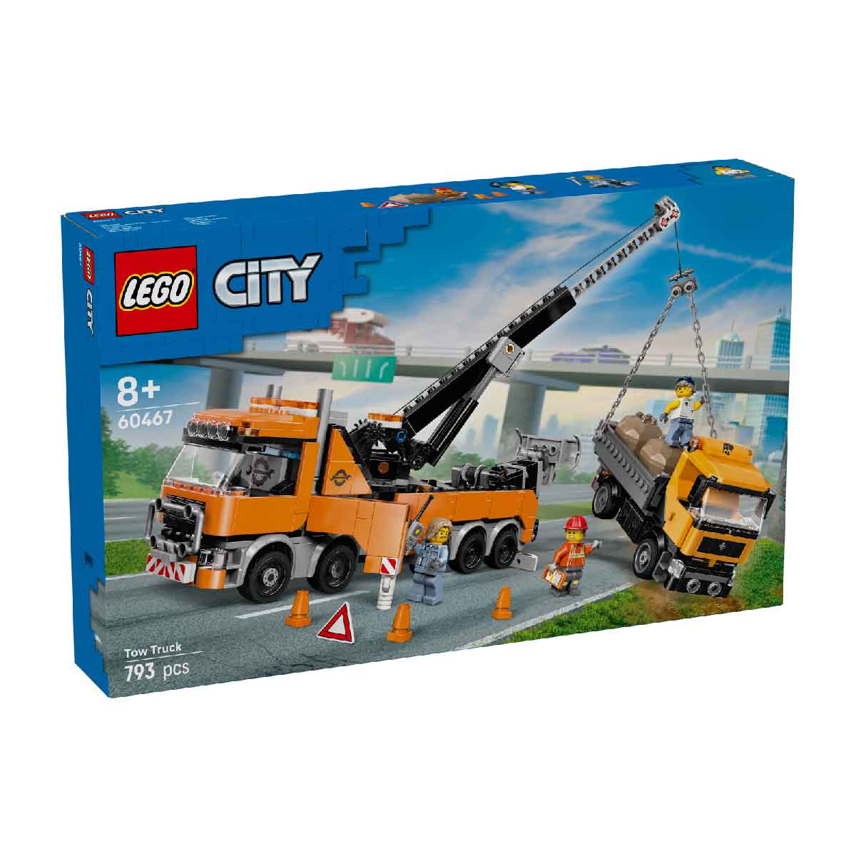 Đồ Chơi Lắp Ráp Xe Kéo Cứu Hộ Nặng Có Cẩu LEGO CITY 60467 (793 chi tiết)