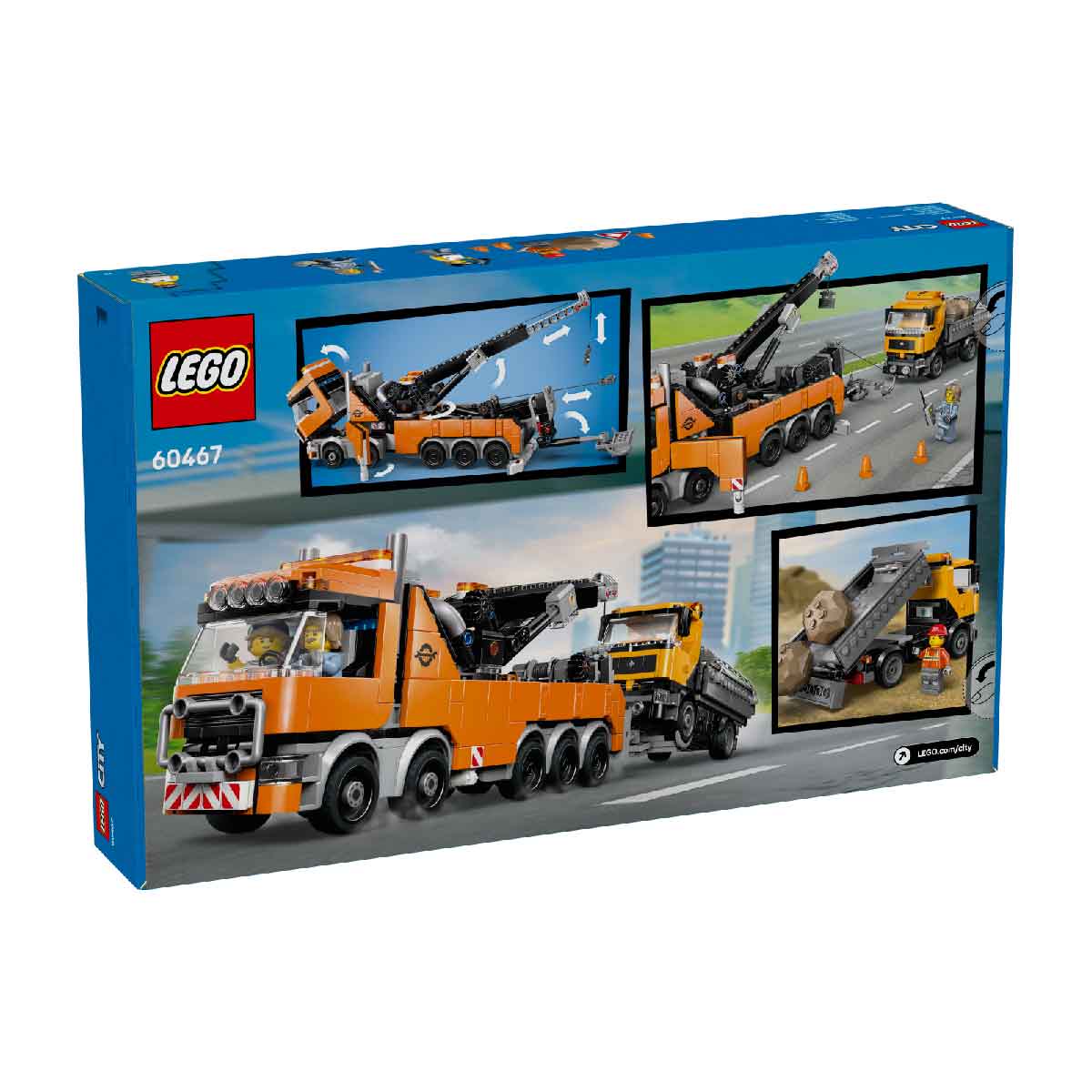 Đồ Chơi Lắp Ráp Xe Kéo Cứu Hộ Nặng Có Cẩu LEGO CITY 60467 (793 chi tiết)