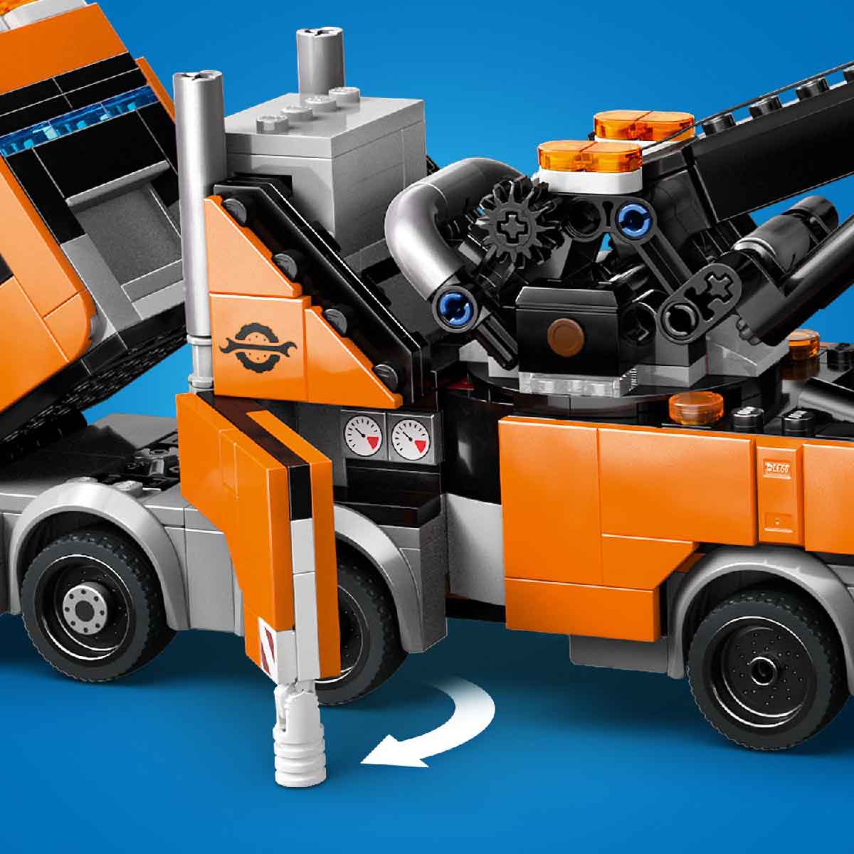 Đồ Chơi Lắp Ráp Xe Kéo Cứu Hộ Nặng Có Cẩu LEGO CITY 60467 (793 chi tiết)