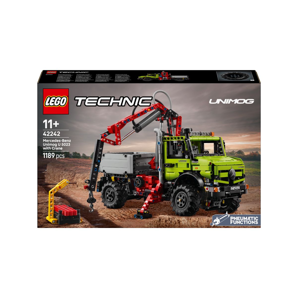 Đồ Chơi Lắp Ráp Xe Mercedes-Benz Unimog U 5023 Kèm Cẩu LEGO TECHNIC 42242 (1189 chi tiết)