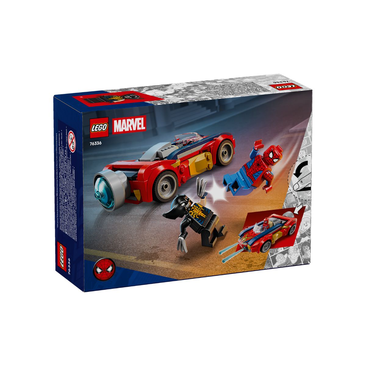 Đồ Chơi Lắp Ráp Xe Spider-Man Và Wolverine Bị Venom Hóa LEGO SUPERHEROES 76336 (134 chi tiết)