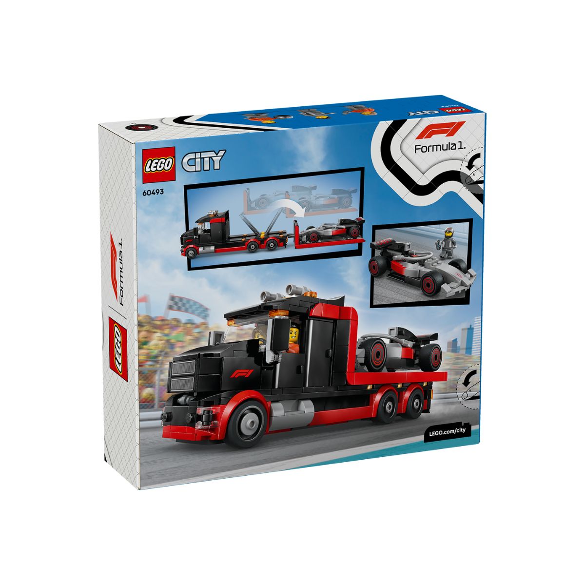 Đồ Chơi Lắp Ráp Xe Tải Trưng Bày F1 Kèm Xe Đua Audi F1 LEGO CITY 60493 (508 Chi Tiết)