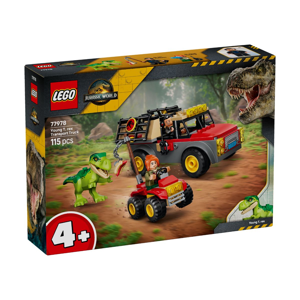 Đồ Chơi Lắp Ráp Xe Tải Vận Chuyển Khủng Long T. Rex LEGO JURASSIC 77978 (115 Chi Tiết)