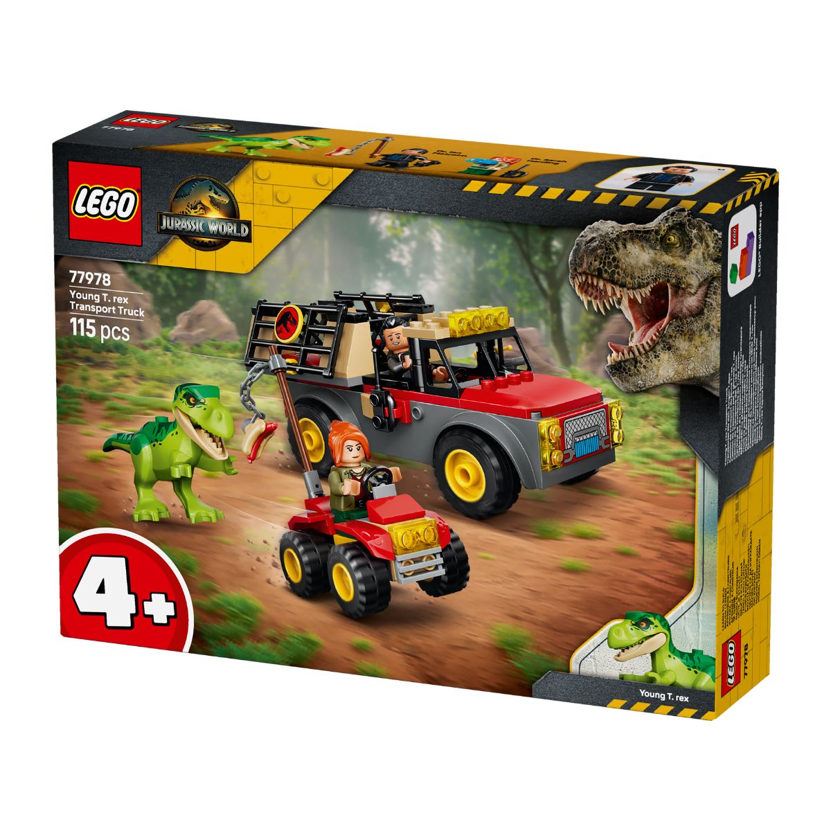 Đồ Chơi Lắp Ráp Xe Tải Vận Chuyển Khủng Long T. Rex LEGO JURASSIC 77978 (115 Chi Tiết)