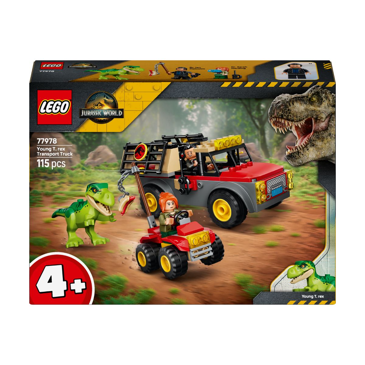 Đồ Chơi Lắp Ráp Xe Tải Vận Chuyển Khủng Long T. Rex LEGO JURASSIC 77978 (115 Chi Tiết)
