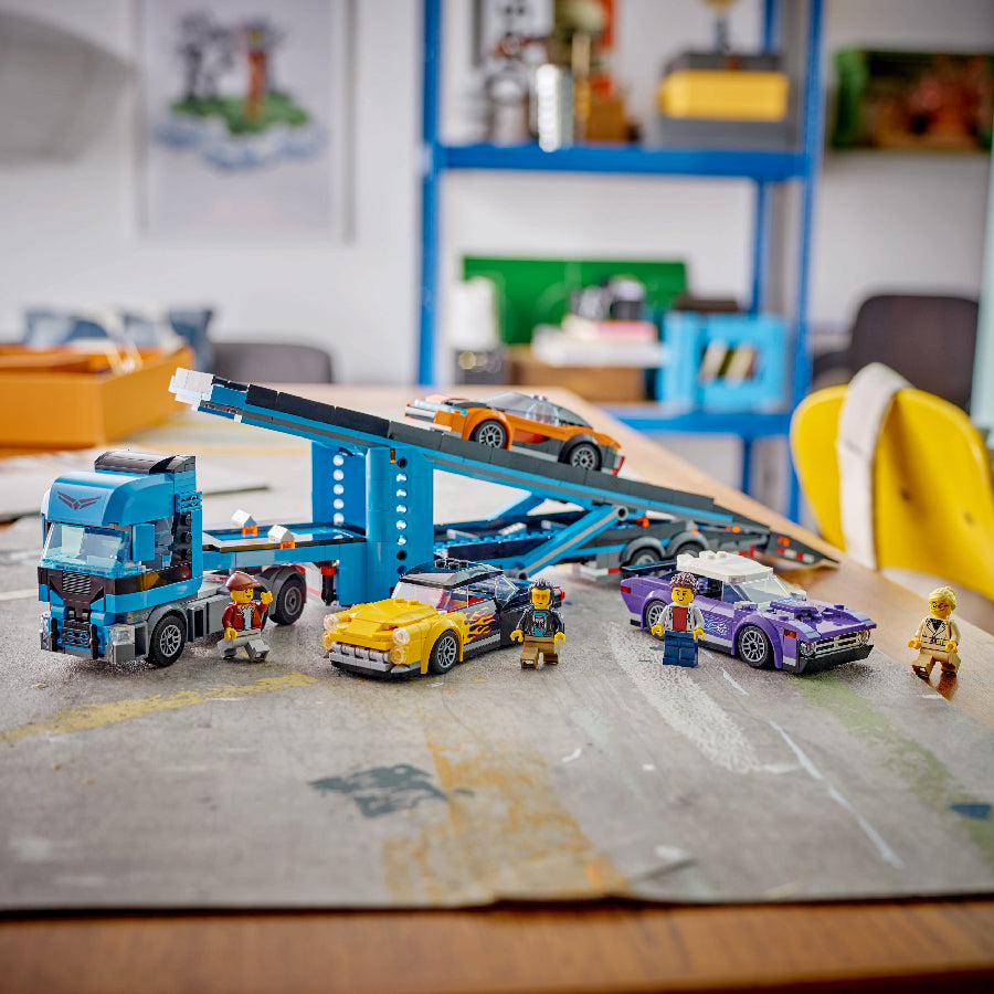 Đồ Chơi Lắp Ráp Xe Tải Vận Chuyển Xe Đua Thể Thao LEGO CITY 60408 (998 chi tiết)