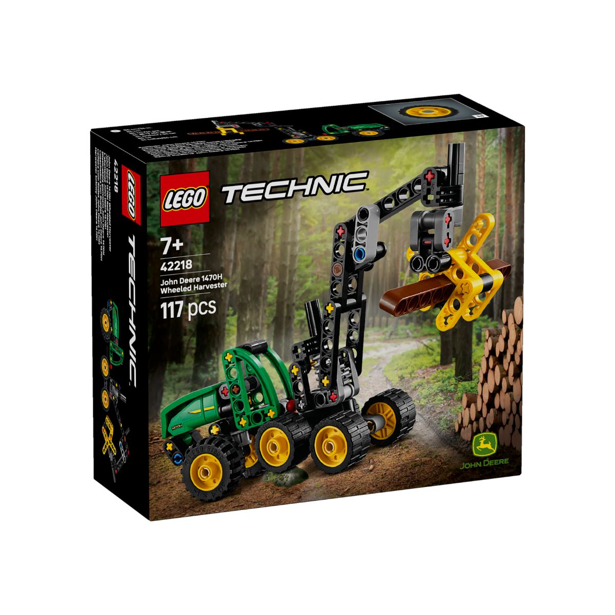 Đồ Chơi Lắp Ráp Xe Thu Hoạch Gỗ John Deere LEGO TECHNIC 42218 (117 chi tiết)