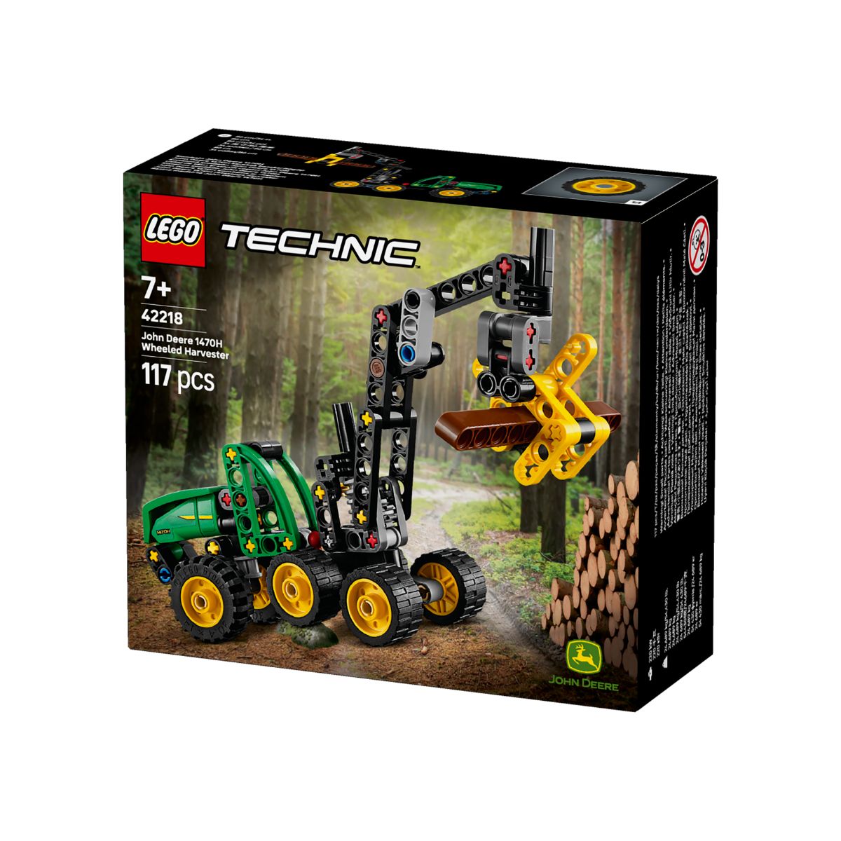 Đồ Chơi Lắp Ráp Xe Thu Hoạch Gỗ John Deere LEGO TECHNIC 42218 (117 chi tiết)