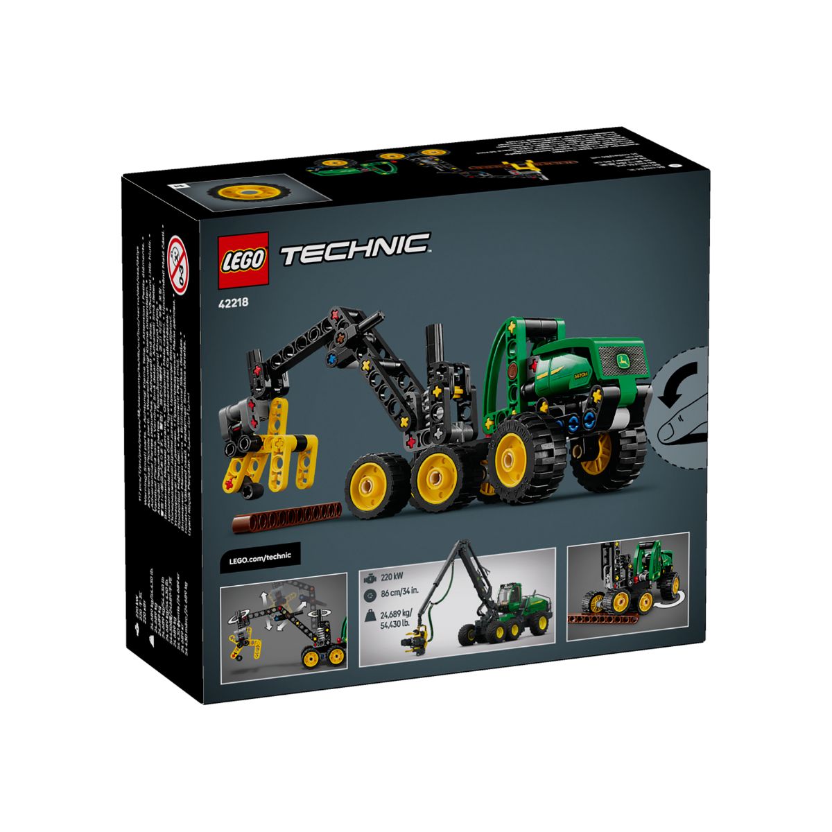 Đồ Chơi Lắp Ráp Xe Thu Hoạch Gỗ John Deere LEGO TECHNIC 42218 (117 chi tiết)