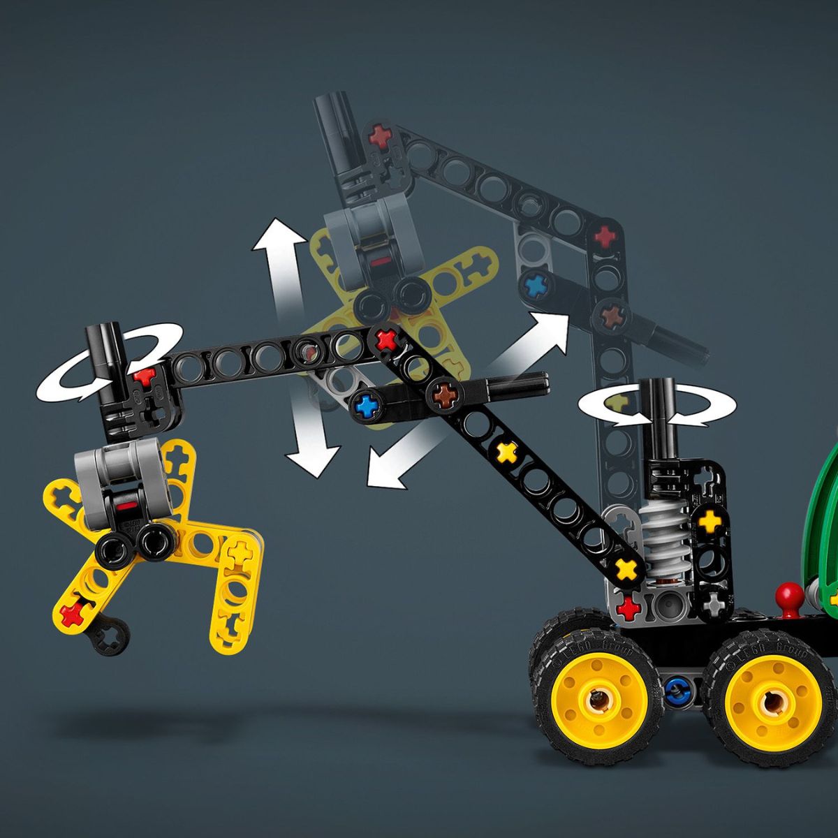 Đồ Chơi Lắp Ráp Xe Thu Hoạch Gỗ John Deere LEGO TECHNIC 42218 (117 chi tiết)
