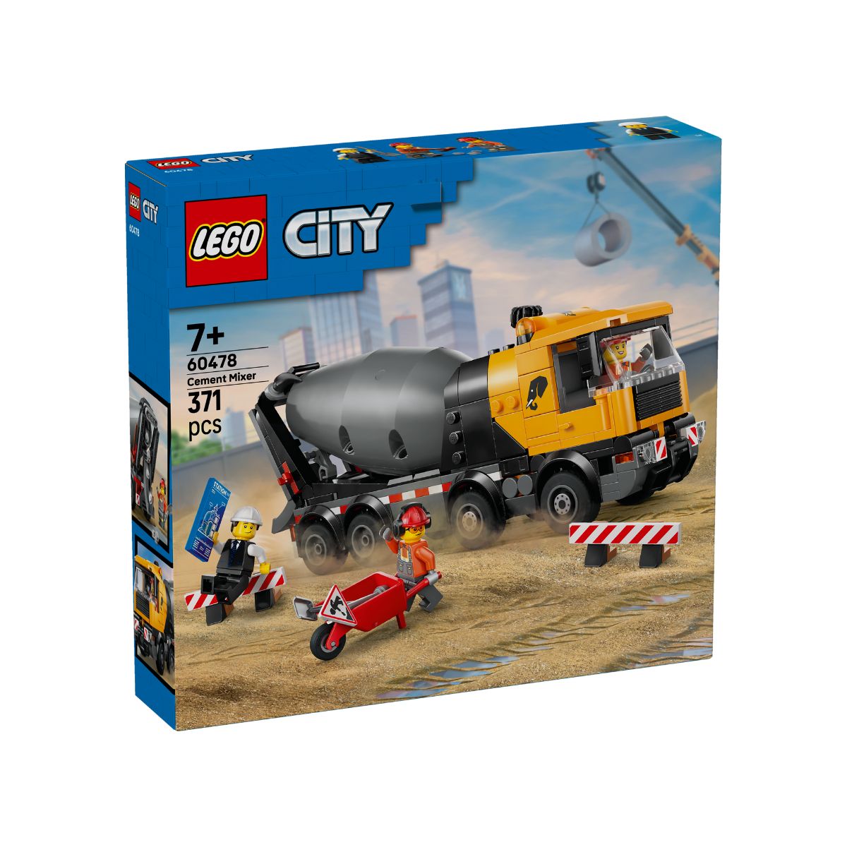 Đồ Chơi Lắp Ráp Xe Trộn Xi Măng LEGO CITY 60478 (371 chi tiết)