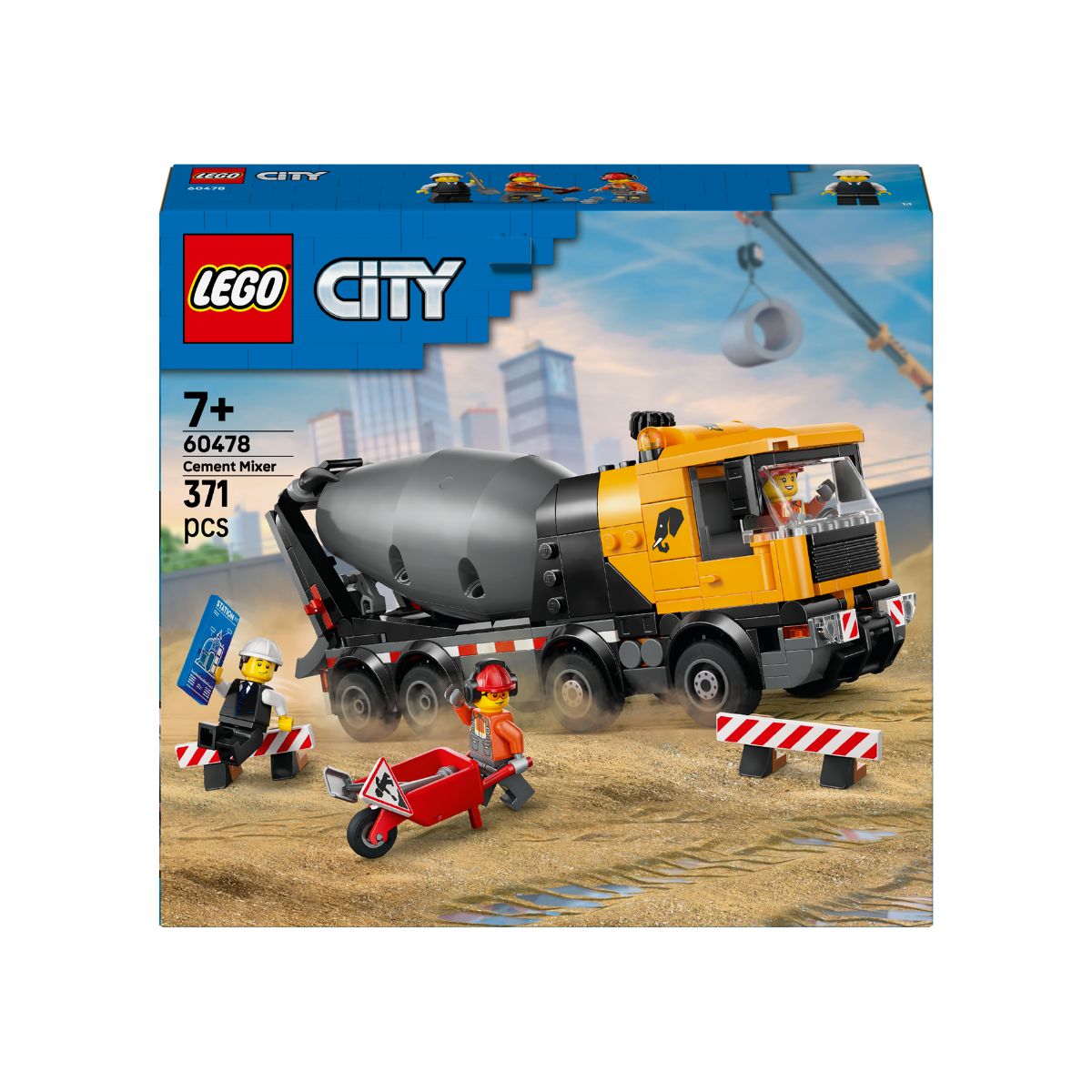 Đồ Chơi Lắp Ráp Xe Trộn Xi Măng LEGO CITY 60478 (371 chi tiết)